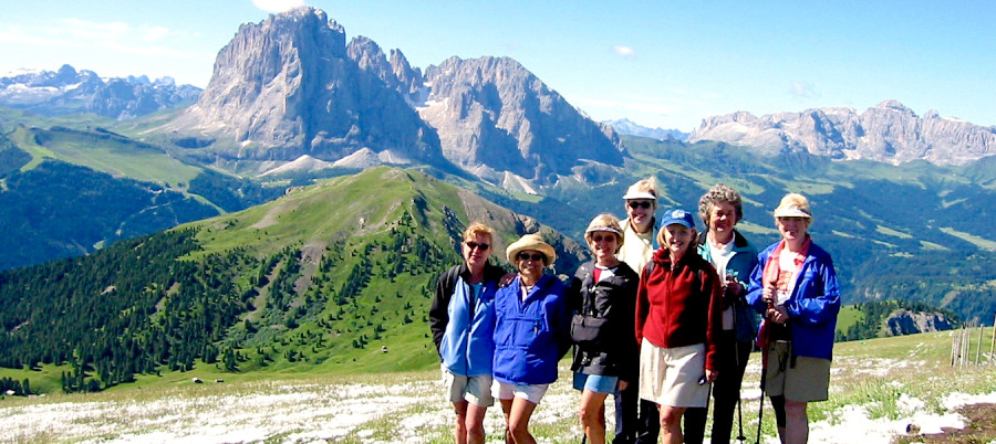 This group of girlfriends from New York has enjoyed 14 Next Step adventures together, exploring the Dolomites . . .